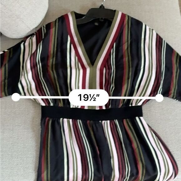 Ted Baker Safiiya Short Sleeve Striped Midi Dress Multi Color 6 - Picture 12 of 14